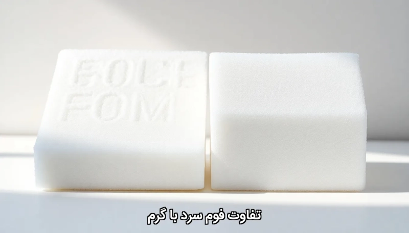 The difference between cold and hot foam تفاوت فوم سرد و گرم