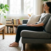 نشستن ارگونومیک و حفظ تراز ستون فقرات روی نشیمن طبی فوم سرد مبل
